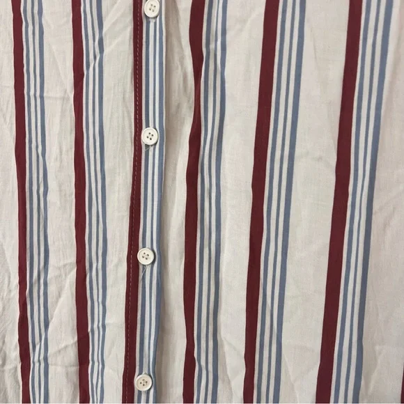 Bull and Bear Red White & Blue Tunic Button Down - Picture 6 of 10